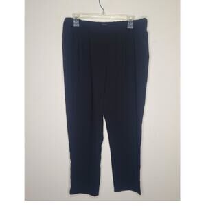 Ann Taylor Factory black flowy pleated pull on pants - medium